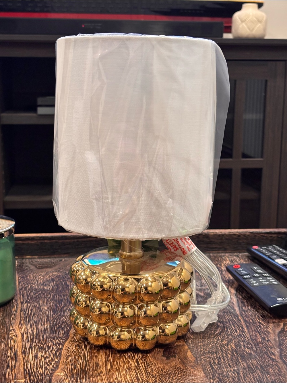 Ashland Gold Table Lamp with White Shade